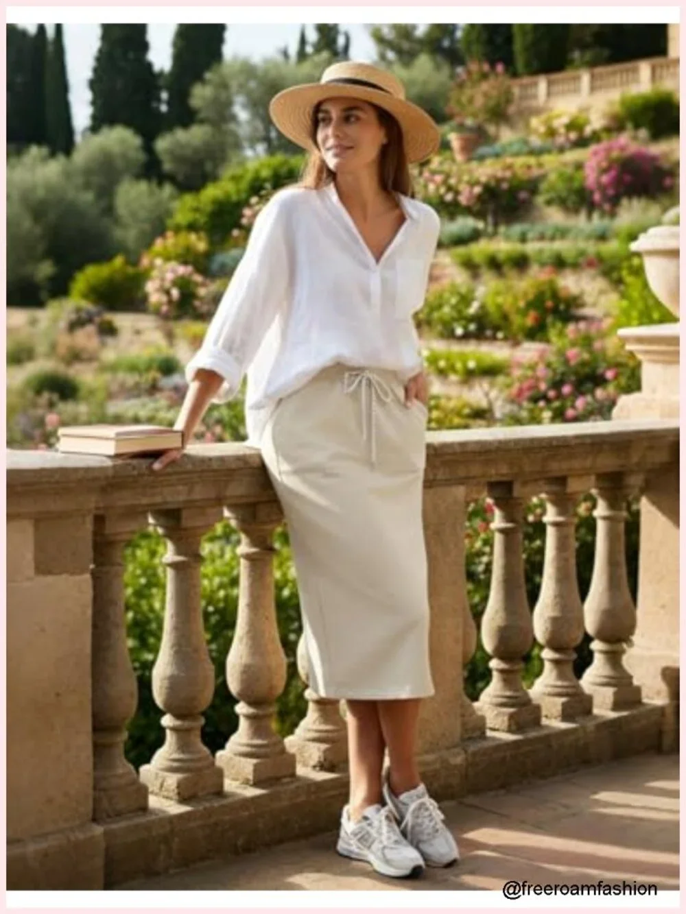 Women's High Waist Elastic Drawstring Stretch Sweat Midi Skirt with Pockets